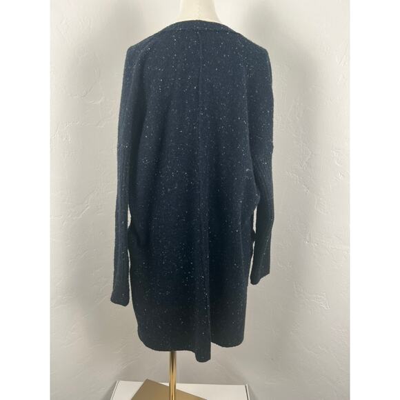 ABERCROMBIE & FITCH NUBBY KNIT DUSTER CARDIGAN SWEATER IN NAVY (Womens: Med) - Picture 6 of 15